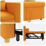 vidaXL Canapé-lit escamotable simple Jaune foncé 90 x 165 x 87 cm