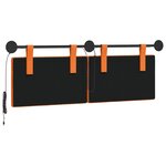 vidaXL Tête de lit suspendue Orange Tissu en velours côtelé