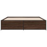 vidaXL Cadre de lit chêne marron 180x200 cm bois d'ingénierie et métal