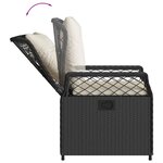 vidaXL Ensemble à manger de jardin coussins 5Pièces Noir Résine tressée