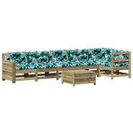vidaXL Salon de jardin 7 Pièces avec coussins bois de pin imprégné