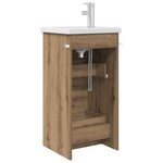 vidaXL Meuble de salle de bain avec évier Chêne artisanal