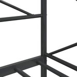 vidaXL Lit de jour sans matelas noir 75x190 cm acier