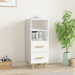 vidaXL Buffet Blanc 34 5x34x90 cm Bois d'ingénierie