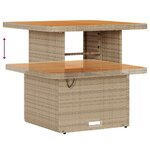 Ensemble de canapés 11 pièces de jardin avec coussins beige poly rattan acacia