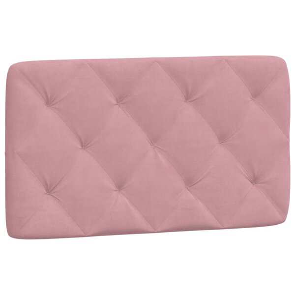 vidaXL Coussin de tête de lit rose 90 cm velours