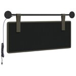 vidaXL Tête de lit suspendue Avec lumière LED Gris Simili cuir
