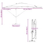 vidaXL Parasol Déporté - Anthracite Anthracite Polyester Grand