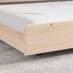 vidaXL Cadre de lit Marron 80 x 200 cm Bois de pin massif