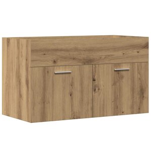 vidaXL Armoire lavabo de salle de bain chêne artisanal bois ingénierie