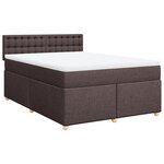 vidaXL Sommier à lattes de lit avec matelas Marron foncé 140x200 cm