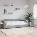 vidaXL Lit de jour avec matelas gris clair 80x200 cm tissu