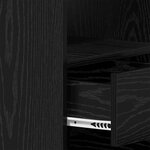 vidaXL Bureau avec porte Chêne noir 140 x 50 x 76 cm Bois d'ingénierie