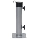 vidaXL Base de parasol pour mât Ø38/48 mm argenté acier