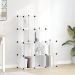 vidaXL Cubes de rangement 9 Pièces Transparent PP