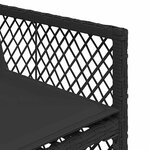 vidaXL Ensemble à manger de jardin 15 Pièces coussins noir résine tressée