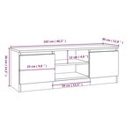 vidaXL Meuble TV avec porte Chêne sonoma 102x30x36 cm