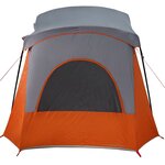 vidaXL Tente de camping de cabine 5 personnes gris imperméable
