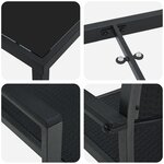 vidaXL Ensemble de salle à manger de jardin 5 pièces Noir Poly Rotin