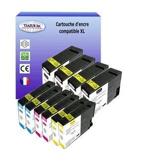 10 Cartouches compatibles avec Canon Maxify IB4050, IB4150, MB5050, MB5150, MB5155, MB5350, MB5450, MB5455 remplace Canon PGI-2500 XL - T3AZUR