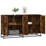 vidaXL Buffet chêne fumé 134x35x76 cm bois d'ingénierie