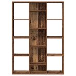 vidaXL Séparateur de pièce/bibliothèque vieux bois 100x24x140 cm