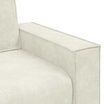 vidaXL Canapé à 2 places Crème 120 cm Velours
