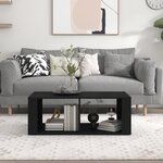 vidaXL Table basse Noir 100x50x36 cm Bois d'ingénierie