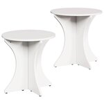vidaXL Table basse 2 Pièces Blanc Bois massif en pin