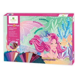 Jeu créatif - Mosaïques à coller - 5 tableaux sirènes - Dès 5 ans - Loisirs créatifs