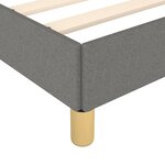 vidaXL Cadre de lit sans matelas gris foncé 120x190 cm tissu