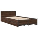 vidaXL Cadre de lit avec tiroirs sans matelas chêne marron 75x190 cm