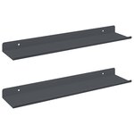 vidaXL Étagère flottante 2 pc Anthracite 40 x 8 5 x 2 5 cm Acier