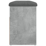 vidaXL Banc à chaussures gris béton 82x32x45 5 cm bois d'ingénierie