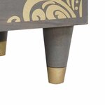 vidaXL Cabinet de chevet Gris 40 x 33 x 46 cm bois de manguier massif