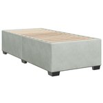 vidaXL Cadre de lit sans matelas gris clair 90x200 cm velours
