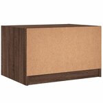 vidaXL Table basse avec portes en verre chêne marron 68x50x42 cm