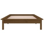 vidaXL Cadre de lit à LED sans matelas 75x190 cm bois massif