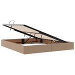 vidaXL Lit avec rangement et matelas 2 Pièces Cappuccino Cuir
