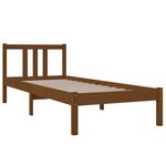 vidaXL Cadre de lit sans matelas marron miel bois massif 75x190 cm