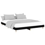 vidaXL Cadre de lit sans matelas noir 180x200 cm bois d'ingénierie