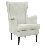 vidaXL Fauteuil Crème Velours