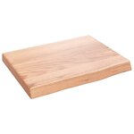 vidaXL Étagère murale marron clair bois chêne massif traité
