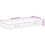 vidaXL Matelas à ressorts ensachés dureté moyenne 90x190 cm