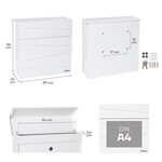 Boîte aux Lettres Individuelle avec Porte-journaux  Armor E6901  Blanc