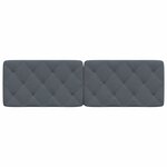 vidaXL Coussin de tête de lit gris foncé 152 cm velours