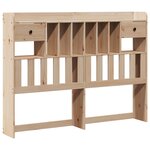 vidaXL Lit bibliothèque sans matelas 160x200 cm bois massif de pin