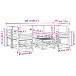 vidaXL Ensemble de canapés d'extérieur 7 pc Blanc et anthracite