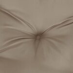 vidaXL Coussin rond taupe Ø 60 x11 cm tissu oxford