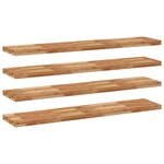 vidaXL Étagères flottantes 4 Pièces 120x30x4 cm acacia massif à l'huile
